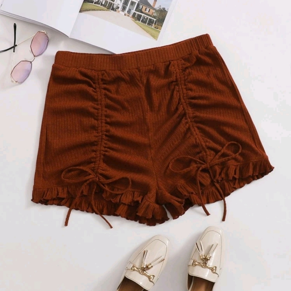 Shein Drawstring Ruched Shorts